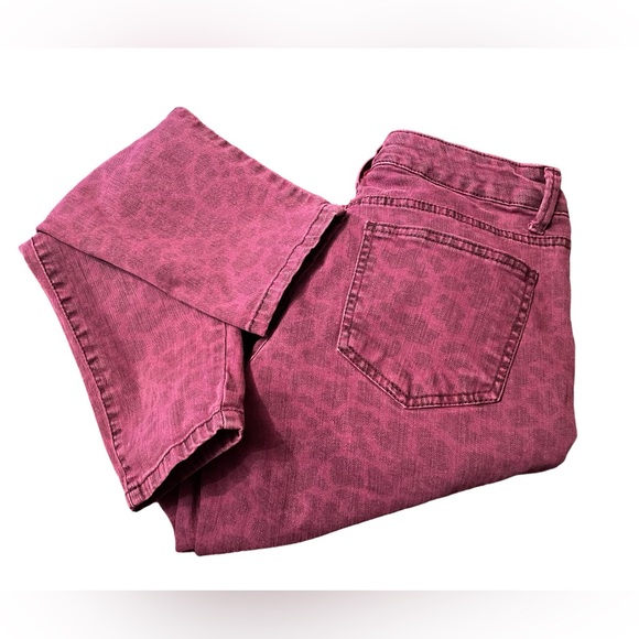 Purple Leopard Nine West Matchstick Jeans - Picture 1 of 4